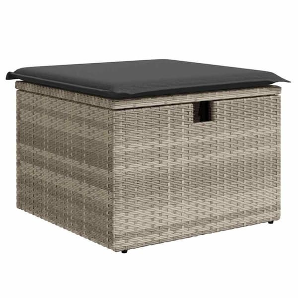 sofasæt til haven 8 dele med hynder polyrattan lysegrå
