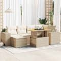Miniatyrbillede 1 af 10: sofasæt til haven 7 dele med hynder polyrattan beige