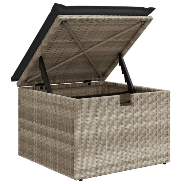 sofasæt til haven 7 dele med hynder polyrattan lysegrå