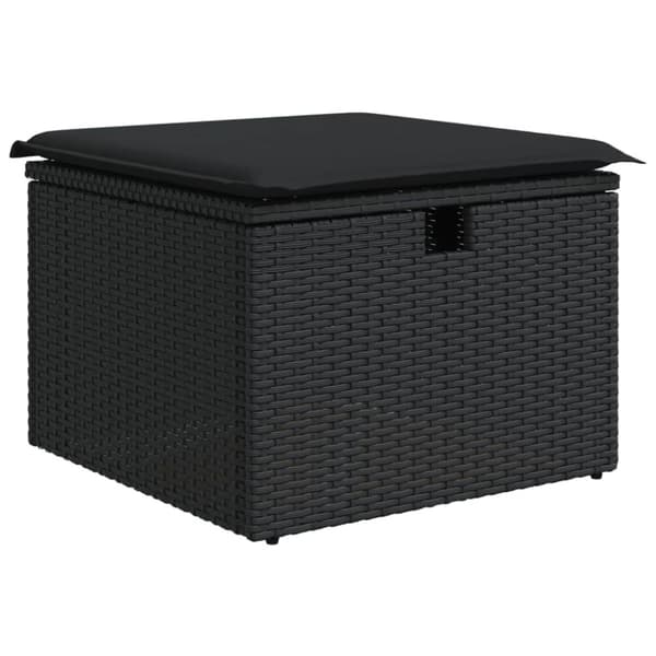 sofasæt til haven 8 dele med hynder polyrattan sort