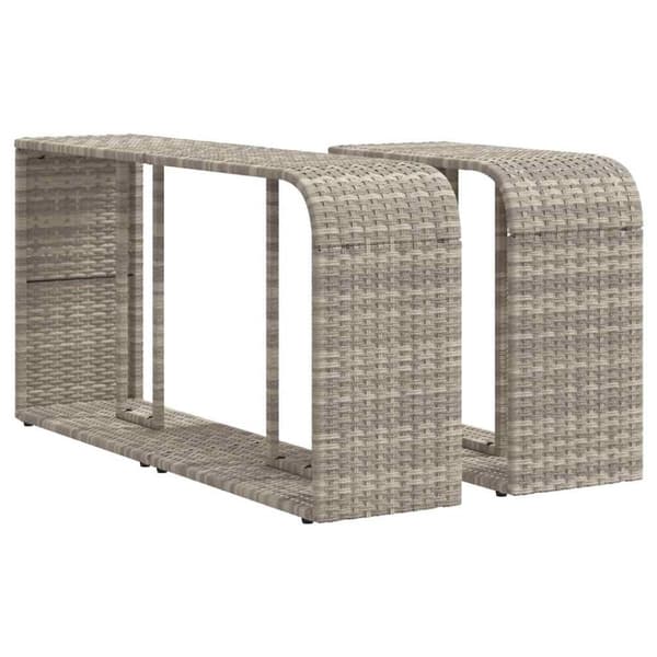 sofasæt til haven 10 dele med hynder polyrattan lysegrå