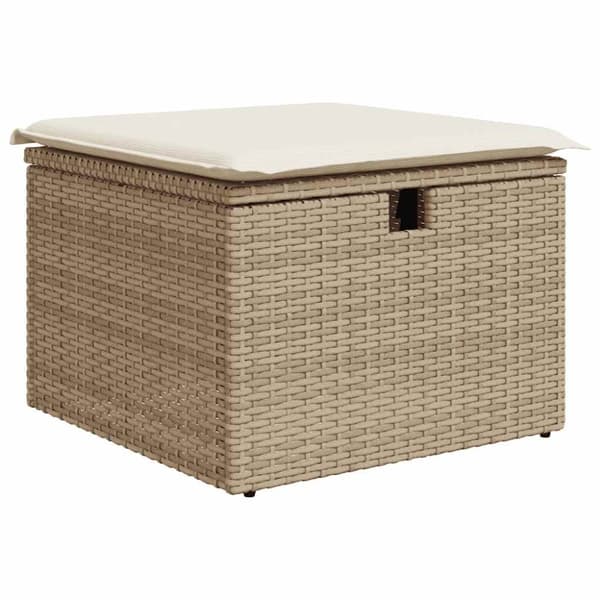 sofasæt til haven 4 dele med hynder polyrattan beige