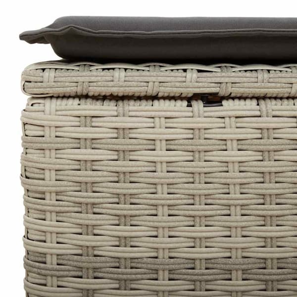 sofasæt til haven 2dele med hynder polyrattan akacietræ lysegrå