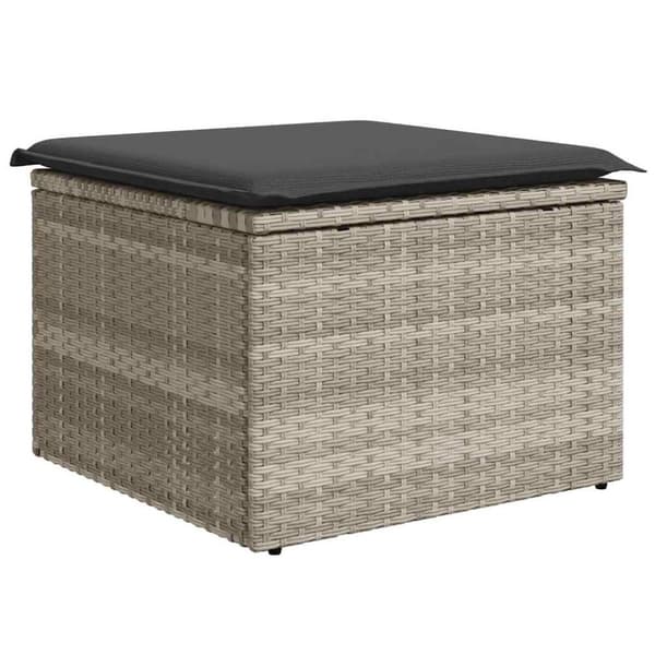 sofasæt til haven 9 dele med hynder polyrattan lysegrå