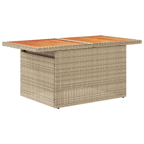 sofasæt til haven 7 dele med hynder polyrattan beige