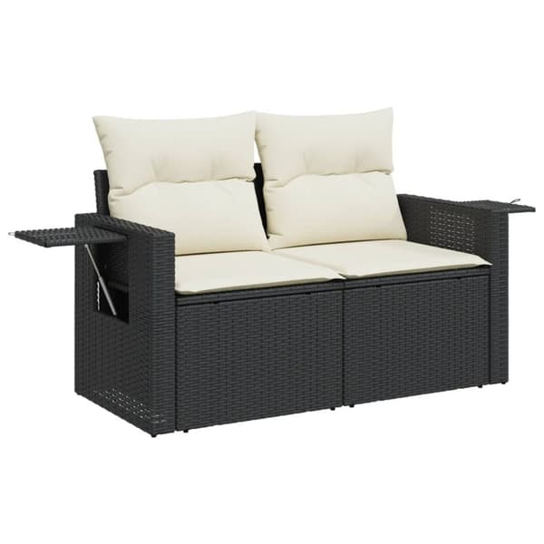 sofasæt til haven 11 dele med hynder polyrattan sort