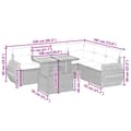 Miniatyrbillede 3 af 3: sofasæt til haven 7 dele med hynder polyrattan beige
