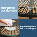 Miniatyrbild 6 av 6: Balkongmöbler uppsättning av 3 - trädgårdsuppsättning med 2 stolar och bord