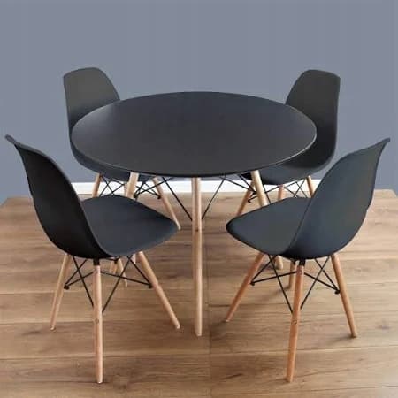 SETTI 80CM MUSTA + MUSTAT PIANOTUOLIT toimistoon, olohuoneeseen, ruokailutilaan