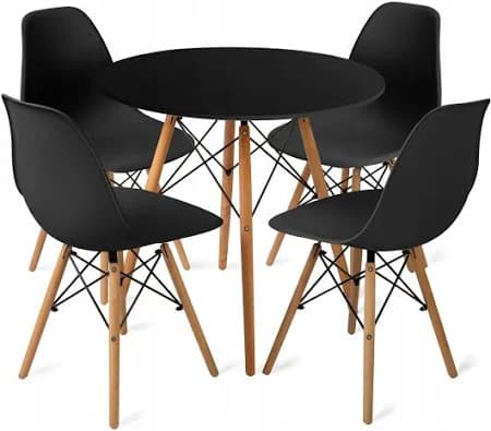SETTI 80CM MUSTA + MUSTAT PIANOTUOLIT toimistoon, olohuoneeseen, ruokailutilaan