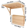 Miniatyrbillede 2 af 2: V�gmonteret Foldetabel, Carbonst�lbeslag, Tr�skrivebord, tr�