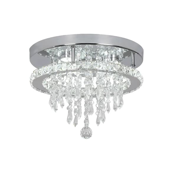 Kristallikruunu, ruostumaton teräs, LED-riippuvalaisin, D30cm, lämmin valkoinen