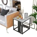Miniatyrbillede 1 af 4: Marmorbord, Solid Marmor Konstruktion, Allsidig brug som Sofa Side eller Natbord, HVID