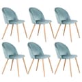 Miniatyrbillede 2 af 2: Spisebordsstole, Blødt Fløjlsmateriale, Metal Fødder, Grøn