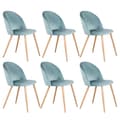 Miniatyrbillede 1 af 2: Spisebordsstole, Blødt Fløjlsmateriale, Metal Fødder, Grøn
