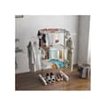 Miniatyrbild 2 av 6: Mobilt torkställ HOMCOM Tredubbelt hopfällbart med hjul, 80-142 x 55 x 152 cm