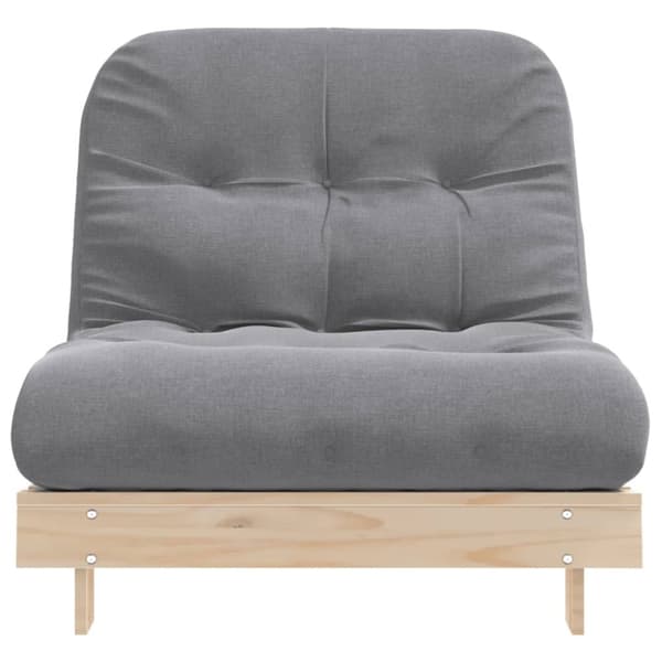 vidaXL Futonsofa med madrass 80x206x11 cm heltre furu