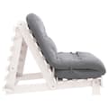 Miniatyrbild 7 av 11: vidaXL Futonbäddsoffa med madrass vit 100x206x11 cm massiv furu