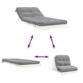 Miniatyrbilde 9 av 11: vidaXL Futonsofa med madrass hvit 80x206x11 cm heltre furu