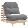 Pikkukuva 5 / 11: vidaXL Futon vuodesohva patjalla 70x206x11 cm täysi mänty