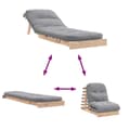 Pikkukuva 9 / 11: vidaXL Futon vuodesohva patjalla 70x206x11 cm täysi mänty
