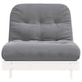 Pikkukuva 6 / 11: vidaXL Futon vuodesohva patjalla valkoinen 90x206x11 cm täysi mänty