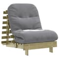 Pikkukuva 5 / 11: vidaXL Futon vuodesohva patjalla 70x206x11 cm kyllästetty mänty