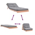 Pikkukuva 9 / 11: vidaXL Futon vuodesohva patjalla 90x206x11 cm täysi douglaskuusi