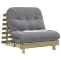 Pikkukuva 5 / 11: vidaXL Futon vuodesohva patjalla 80x206x11 cm kyllästetty mänty