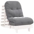 Pikkukuva 5 / 11: vidaXL Futon vuodesohva patjalla valkoinen 60x206x11 cm täysi mänty