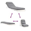 Pikkukuva 9 / 11: vidaXL Futon vuodesohva patjalla valkoinen 60x206x11 cm täysi mänty