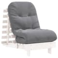 Pikkukuva 1 / 11: vidaXL Futon vuodesohva patjalla valkoinen 60x206x11 cm täysi mänty