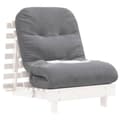 Pikkukuva 5 / 11: vidaXL Futon vuodesohva patjalla valkoinen 70x206x11 cm täysi mänty