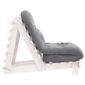 Pikkukuva 7 / 11: vidaXL Futon vuodesohva patjalla valkoinen 70x206x11 cm täysi mänty