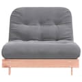 Miniatyrbillede 6 af 11: vidaXL futon med madras 100x206x11 cm massivt fyrretræ