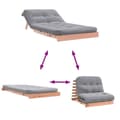 Miniatyrbillede 9 af 11: vidaXL futon med madras 100x206x11 cm massivt fyrretræ
