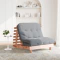 Miniatyrbillede 2 af 11: vidaXL futon med madras 100x206x11 cm massivt fyrretræ