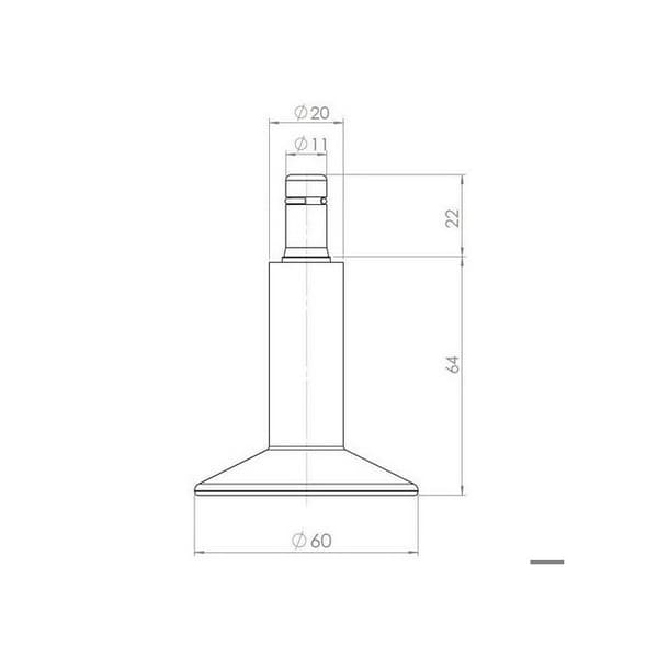 Stolsdyna - hjh OFFICE - 5 x STAND Nr. 12 - Svart - Metall, Plastics