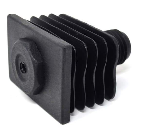 Pad - ändlock - filt Design61 Set med 4 justeringslock för rektangulära rör 60 x 40 mm med M22 x 60 mm lameller