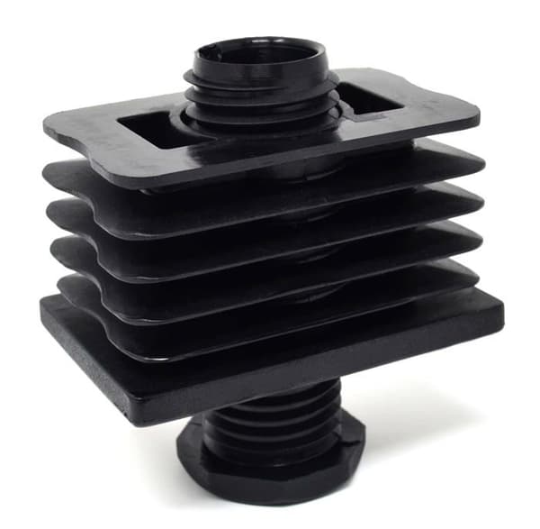 Pad - ändlock - filt Design61 Set med 4 justeringslock för rektangulära rör 60 x 40 mm med M22 x 60 mm lameller
