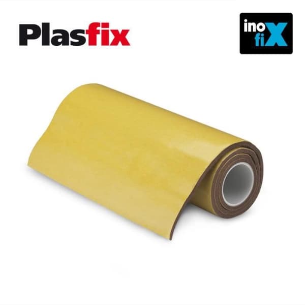 Förpackning med 1 självhäftande syntetisk brun filtdyna 200x500mm plasfix inofix