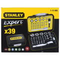 Miniatyrbild 2 av 2: Kartong med 1/4" 25 mm skruvmejselbitar + spärrnyckel - STANLEY - Pro Range - Set med 39 st