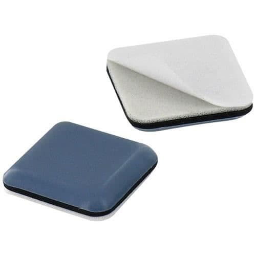 Patin glidande grått PTFE självhäftande D: 40x40mm x4