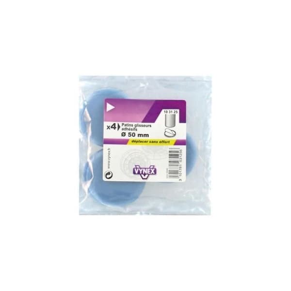 Grå adhesiv PTFE glidfot D: 50mm x4 - VYNEX - Förpackning med 4 - Glidkraft - Underlättar förflyttningar