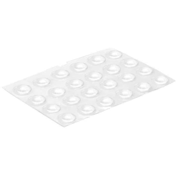 Stötdämpande skyddspad - INOFIX - Transparent - Diameter 8 mm - 24-pack - Klistermärke
