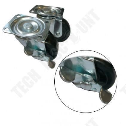 TD® Set med 4 svängbara möbelhjul Hook on Wheels Möbelvagn Skåp Rull Hemmöbel Rörelsehjul