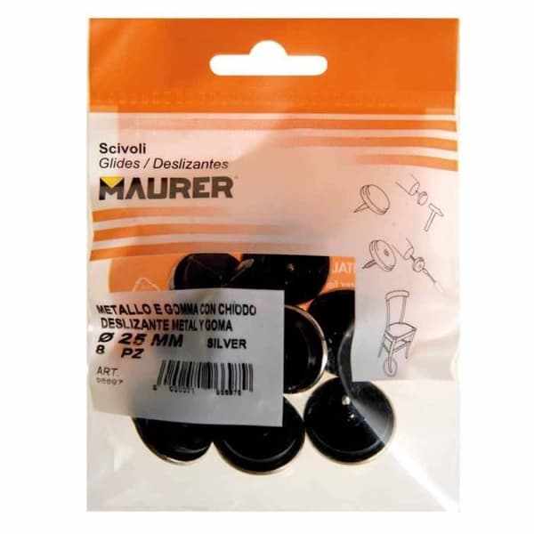 Klar gummimetallkudde Ø25 (blister 8 enheter#2013265923;