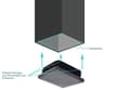 Miniatyrbild 3 av 4: Design61 Set med 4 fyrkantiga fliklock 76,2 x 76,2 mm med flikar för inre dimensioner 66,2-71,2 mm
