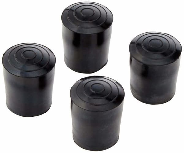 Pad - spets - filt Sysfix - 3170602 - Set med 4 gummispetsar för rollator, diameter 25 mm, svart färg