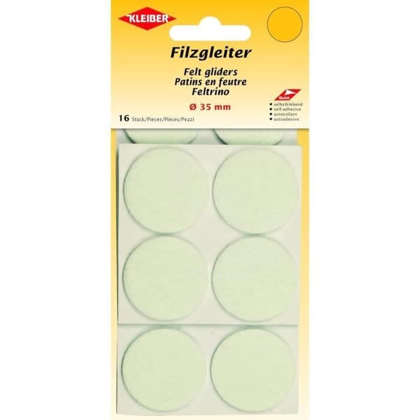 Filtkuddar, diameter: 35 mm, vit
